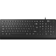 Royal Rain Store KB103 USB Kablolu Türkçe Q Klavye - Qwerty Türkçe Tuş Dizilimi, Sayısal Tuş Takımına Sahip, Sıvı Dökülmelerine Dayanıklı, Bilek Dinlendirme, Win, Mac, Linux ile Uyumlu Klavye Siyah