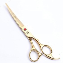 Royal Rain Store Dragon Profesyonel 7.0 Inch~18 cm Kedi/köpek Pet Kuaför Kavisli Makas (Gold)