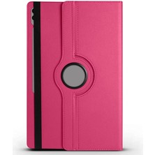 Royal Rain Store Galaxy Tab S10 Ultra Uyumlu 14,6 Inç 360 Dönebilen Standlı Kılıf Pembe Koyu