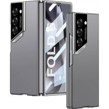 Royal Rain Store Galaxy Z Fold 6 ile Uyumlu Kılıf Ultra Ince Kamera Korumalı Sert Rubber 3. Gen Procase Kapak - Titanyum-Gri