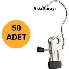 Premium Mandallı Eşarp ve Şal Askısı, 50 Adet, Şık ve Kullanışlı Tasarım