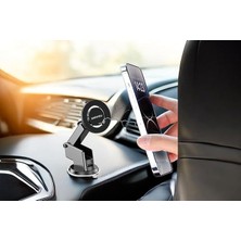 Royal Rain Store ile Uyumlu Içeriğindeki Metal Aparatlar Ile Tüm Cep Telefonlarına Uyum Sağlayan Mıknatısı Çok Kuvvetli Teleskopik Uzayan ve Şekil Alabilen Üst Segment Araç ve Masaüstü Telefon Tutucusu