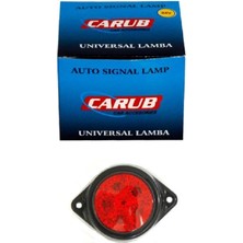 Moto Ulusoy 12V Üniversal Lamba Yuvarlak Ledli Kırmızı 2 Vidalı