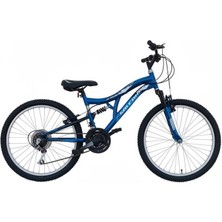 Salcano Hector 24 Jant 21 Vites Çift Amortisörlü Dağ Bisikleti Azur Mavi