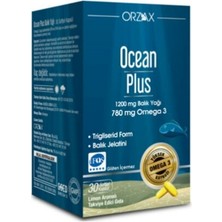 Orzax Ocean Plus 1200 Mg Omega 3 Balık Yağı 50 Kapsül 780 Mg Omega 3 İçeren Sade Aroma