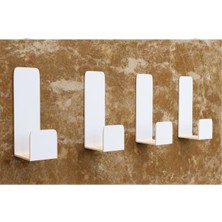 Royal Rain Store Beyaz 4lü Yapışkanlı Askılık Kapı Arkası Bornoz Askılığı Yapışkanlı Mutfak Banyo Askılık Havlu Askılığı Elbise Askılığı 4’lü Set 3m Yapışkanlı Tasarım MT75B