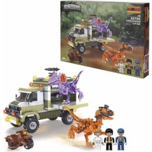 MarkEntegra Dinozor Temalı Taşıma Aracı ile 3 Figürlü Oyun Seti, 366 Parça