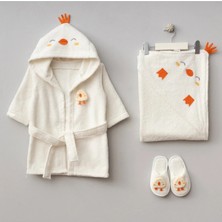 bebexy Civcivli Yeni Doğan Bornoz Set 4 Parça