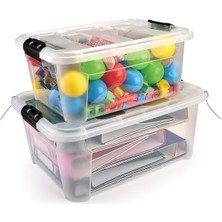 Şeffaf Saklama Kutusu Seti 30L ve 40L, Kilitli, Depolama ve Düzenleme