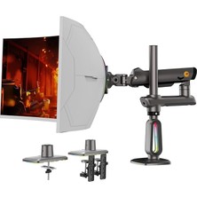 Royal Rain Store Bayou Nb F7 Rgb Aydınlatmalı 27-60INCH Büyük Ekranlar Için Profesyonel & Oyuncu Gaming Monitör Standı