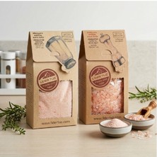 Lider Tuz Himalaya Kristal Kaya Tuzu 2’li Set – Öğütülmüş Sofra Tuzu 500 gr + Değirmenlik Öğütme Tuzu 500 gr