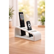 MisterionStudio Kumanda Organizer Standı Uzaktan Kumanda Düzenleyici 4 Tv Kumandalık Modern Beyaz