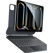 Royal Rain Store iPad Pro 11 (2024) ile Uyumlu Touchpad Case Magic Keyboard Folio Utra Slim Klavyeli Tablet Kılıfı KB30 (Ipad Pro 11 (2024) - KB30)