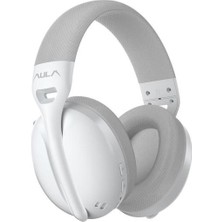 Aula S6 Beyaz Type-C Kablolu/kablosuz Kulak Üstü Oyuncu Kulaklığı Teşhir