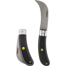 Royal Rain Store Bıçağı Eğri Uçlu Ara Çakı Bağ Bıçağı Paslanmaz Çelik Plastik Saplı Katlanır Bıçak 22 cm