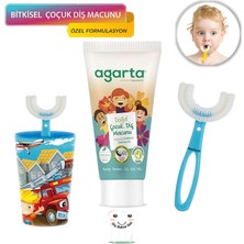 Mas Lord  U Tipi Fırça Diş Bakım Seti - Mavi Fırçalık + Mavi Düz 6-12 Yaş