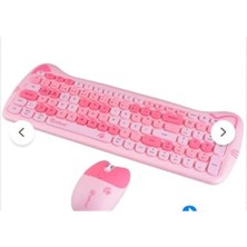 Royal Rain Store Kedi Kablosuz Klavye ve Mouse Seti Bluetooth + 2.4g Dual Mode