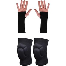 Royal Rain Store Voleybol Seti 1 Çift Voleybol Dizliği ve Voleybol Elliği Set Siyah L