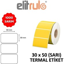 Royal Rain Store Etiketi 30X50 Termal Sarı - 1000 Adet