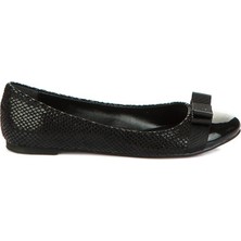 Fox Shoes Siyah Kadın Babet 8726019507