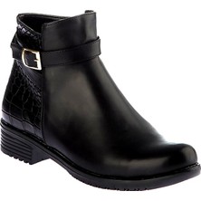 Fox Shoes Siyah Kroko Kadın Bot E726490009