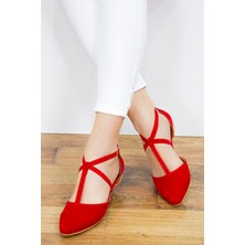 Fox Shoes Kırmızı Kadın Babet D726537302