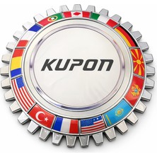 Mega Oto Market Beyaz Zemin Kupon Logolu Tırtıl Arma Dekoratif – Modern Otomobil Duvar Dekoru