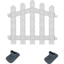 Royal Rain Store Plastik Alan Oluşturma ve Bahçe Çiti 1 Adet Çit (Y: 50 Cm/g: 55 Cm) Sert Zemin Ayaklı (Beyaz)