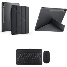 Royal Rain Store Galaxy Tab S9 Fe Plus X610 12.4 Inç Ile Uyumlu Standlı Kılıf ve Klavye Mouse 2 Li Set Siyah