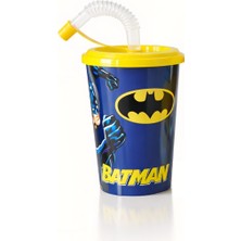 Tuffex Lisanslı Pp Kapaklı Pipetli Bardak Asortili (Batman)