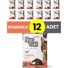 Biyocat Plus Somonlu Yetişkin Kedi Konserve Yaş Mama 400GR