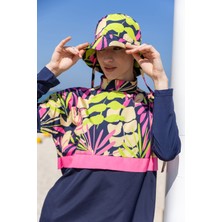 Alfasa 25315 Crop Görünümlü Şapkalı Tesettür Mayo