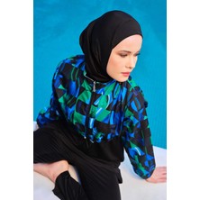 Alfasa 23260-MAVİ Tam Kapalı Crop Mayo