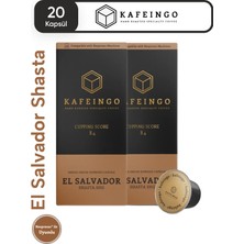 Kafeingo El Salvador Shasta Kahve 20 Kapsül (Nespresso Uyumlu)