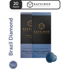Kafeingo Brazil Diamond Ny2 Ss Gerais Kahve 20 Kapsül (Nespresso Uyumlu)
