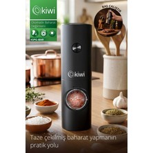 Pilli Işıklı Otomatik Baharat Öğütücü, Tuz ve Karabiber Değirmeni