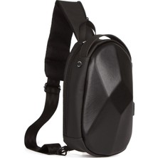 Newish Polo Erkek Siyah USB Çıkışlı Çapraz Askılı Omuz ve Bel Çantası NEWPOLO246