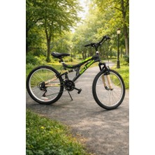 Salcano Hector 26V 26 Jant 21 Vites Çift Amortisörlü Dağ Bisikleti Siyah Sarı Yeşil