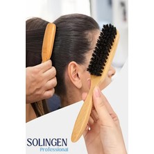 MasterCar Solingen Profesyonel Büyük Boy Topuz Fırçası - Ahşap Saplı, Isıya Dayanıklı, Saç Şekillendirme