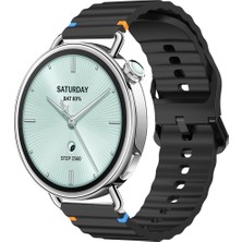 Sneezy Mi Watch S4 41MM Ile Uyumlu Dalga Desenli Tokalı Yumusaş Soft Silikon Kordon