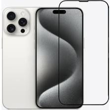 Abatech iPhone 15 Pro Max Tam Kaplayan Ekran Koruyucu-Kırılmaz Cam