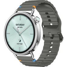 Sneezy Mi Watch S4 41MM Ile Uyumlu Dalga Desenli Tokalı Yumusaş Soft Silikon Kordon