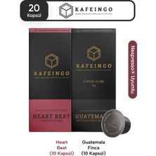 Kafeingo Heart Beat +Guatemala El Finca Kahve   20 Kapsül (Nespresso Uyumlu)