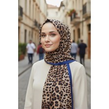 Trend Nexus Leopar Desenli Renk Geçişli Digital Soft Şal