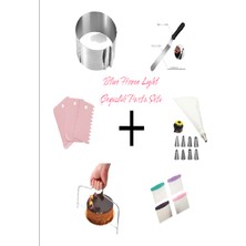 Paslanmaz Çelik Çeyiz Seti: Pasta Kesici, Spatula, Kek Kalıbı, Sıvama, Sıkma Torbası