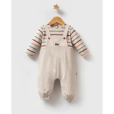 Queen Kids  Erkek Bebek Colorfull Tulum Bej