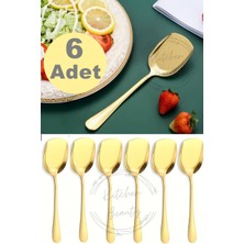 6 Adet Gold Çelik Servis Kaşığı, 21CM, Pratik ve Şık Yemek Araçları