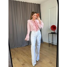 Size Özgü Beyaz Wide Leg Jean