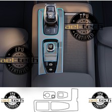 Ael-Tech Volvo XC90 Uyumlu Vites Etrafı Piano Black Tpu Koruyucu 2025-2026