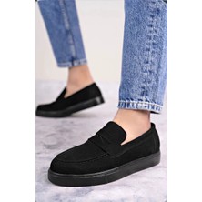 Ebrus Trend ET0580 Bağcıksız Kuşaklı Yüksek Süet Siyah Taban Erkek Ayakkabı